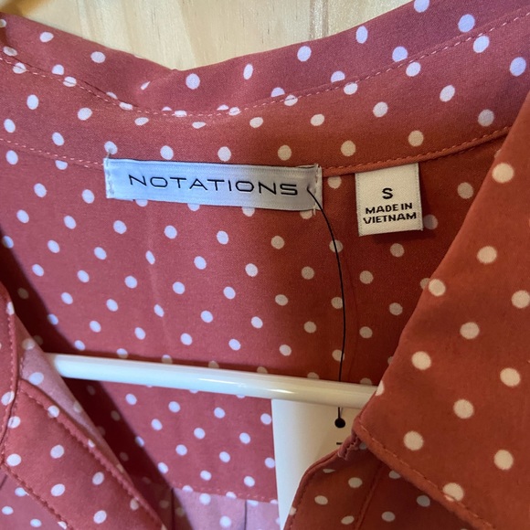 NWT Notations button down top women’s small - Picture 3 of 4